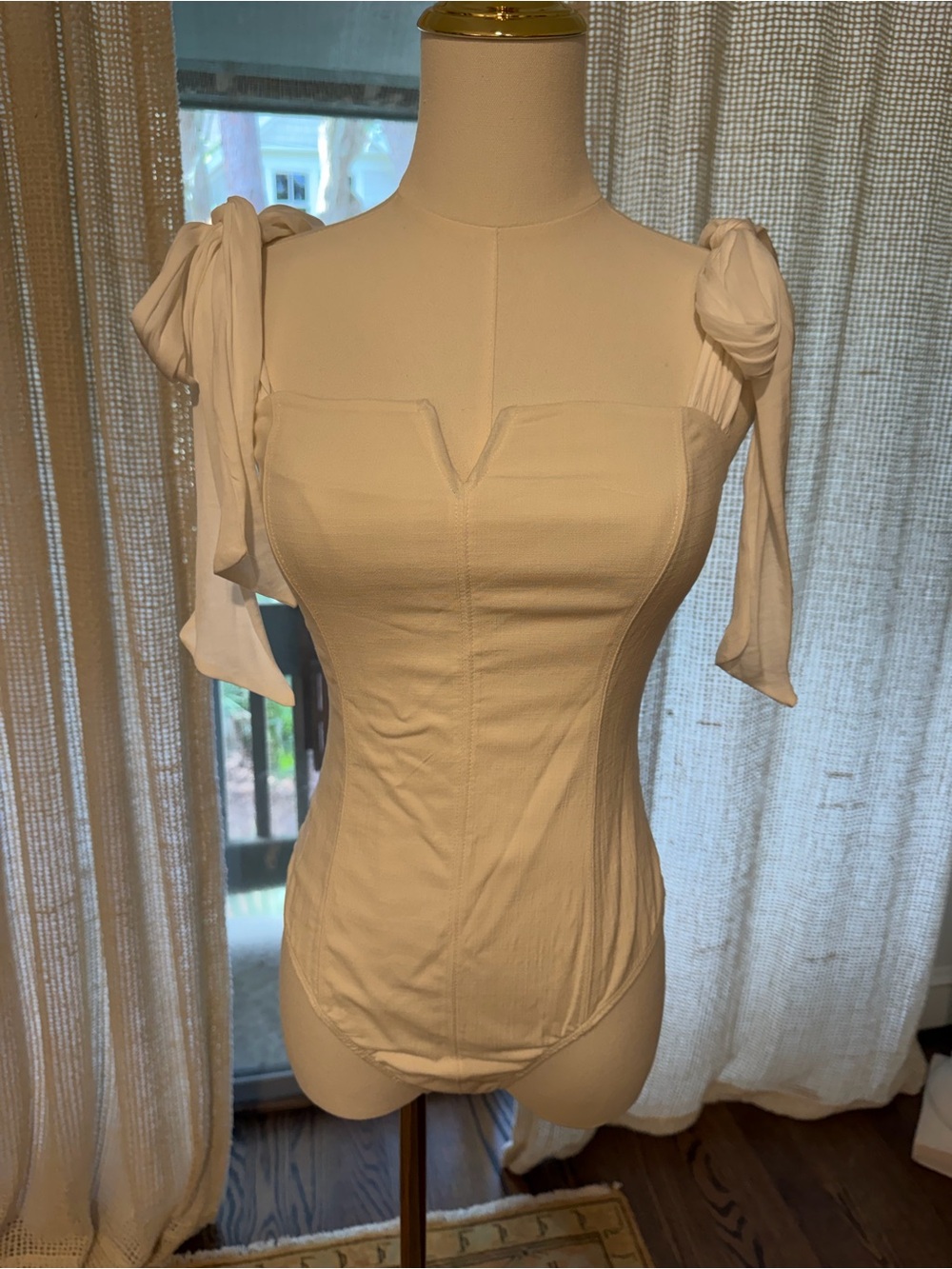 Free People Lola Cream Bodysuit XS NWT